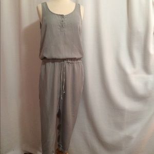 Cloth & Stone Wrap Back Jumpsuit Drawstring Tencel
